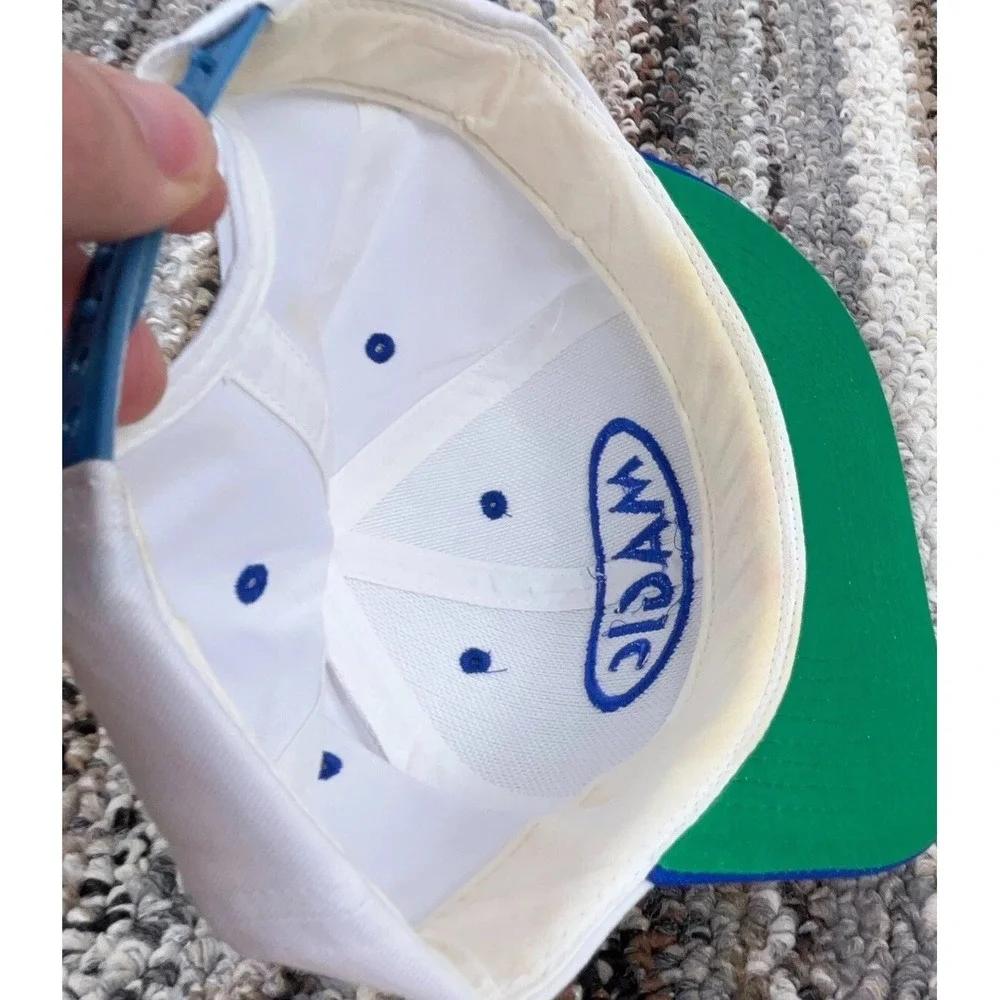 Vintage‎ Orlando Magic Hat Cap Snap Back Blue White 90s Y2K Shaq Youth Kids Boys